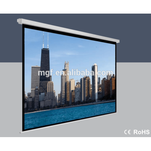 100inch Motorized Video Projection Screen with remote control and false ceiling mount